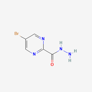 5-Bromopyrimidine-2-carbohydrazide chemical structure (CAS 87362-30-9)