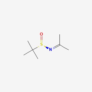 (R)-2-Methyl-N-(propan-2-ylidene)propane-2-sulfinamide chemical structure (CAS 873695-50-2)