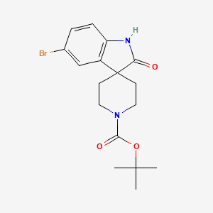 tert-Butyl 5-bromo-2-oxospiro[indoline-3,4'-piperidine]-1'-carboxylate chemical structure (CAS 873779-30-7)