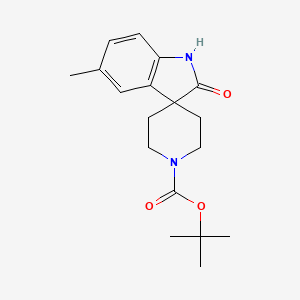 tert-Butyl 5-methyl-2-oxospiro[indoline-3,4'-piperidine]-1'-carboxylate chemical structure (CAS 873779-31-8)