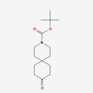 tert-Butyl 9-oxo-3-azaspiro[5.5]undecane-3-carboxylate chemical structure (CAS 873924-08-4)