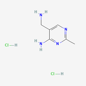 5-(Aminomethyl)-2-methylpyrimidin-4-amine dihydrochloride chemical structure (CAS 874-43-1)