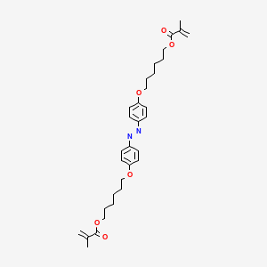 ((Diazene-1,2-diylbis(4,1-phenylene))bis(oxy))bis(hexane-6,1-diyl) bis(2-methylacrylate) chemical structure (CAS 874111-00-9)