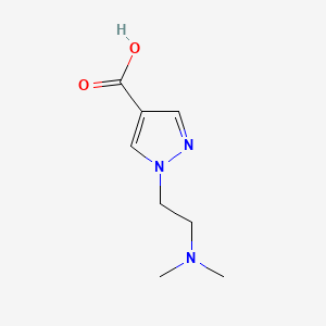 1-(2-(Dimethylamino)ethyl)-1H-pyrazole-4-carboxylic acid chemical structure (CAS 874196-92-6)