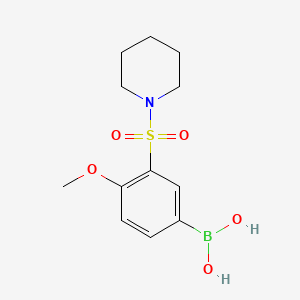(4-Methoxy-3-(piperidin-1-ylsulfonyl)phenyl)boronic acid chemical structure (CAS 874219-18-8)