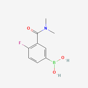 (3-(Dimethylcarbamoyl)-4-fluorophenyl)boronic acid chemical structure (CAS 874219-27-9)