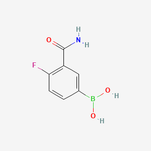 (3-Carbamoyl-4-fluorophenyl)boronic acid chemical structure (CAS 874219-34-8)