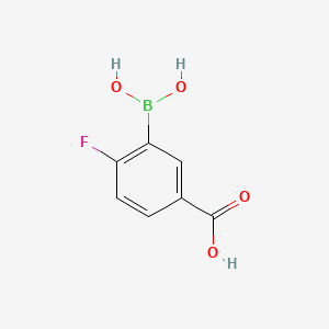 3-Borono-4-fluorobenzoic acid chemical structure (CAS 874219-59-7)
