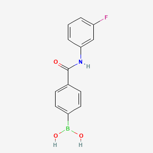 (4-((3-Fluorophenyl)carbamoyl)phenyl)boronic acid chemical structure (CAS 874288-05-8)