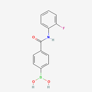 (4-((2-Fluorophenyl)carbamoyl)phenyl)boronic acid chemical structure (CAS 874288-06-9)