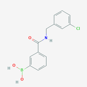 (3-((3-Chlorobenzyl)carbamoyl)phenyl)boronic acid chemical structure (CAS 874288-26-3)