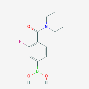 (4-(Diethylcarbamoyl)-3-fluorophenyl)boronic acid chemical structure (CAS 874289-14-2)