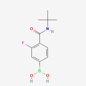 (4-(tert-Butylcarbamoyl)-3-fluorophenyl)boronic acid chemical structure (CAS 874289-18-6)