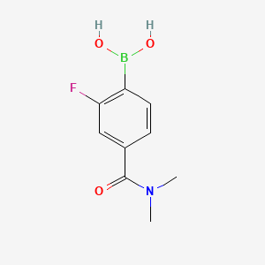 (4-(Dimethylcarbamoyl)-2-fluorophenyl)boronic acid chemical structure (CAS 874289-30-2)