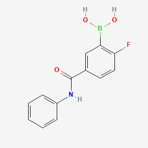 (2-Fluoro-5-(phenylcarbamoyl)phenyl)boronic acid chemical structure (CAS 874289-41-5)
