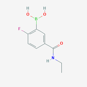 (5-(Ethylcarbamoyl)-2-fluorophenyl)boronic acid chemical structure (CAS 874289-45-9)