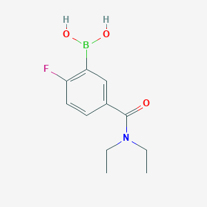 (5-(Diethylcarbamoyl)-2-fluorophenyl)boronic acid chemical structure (CAS 874289-47-1)