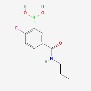 (2-Fluoro-5-(propylcarbamoyl)phenyl)boronic acid chemical structure (CAS 874289-48-2)
