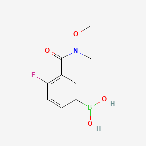 (4-Fluoro-3-(methoxy(methyl)carbamoyl)phenyl)boronic acid chemical structure (CAS 874290-69-4)