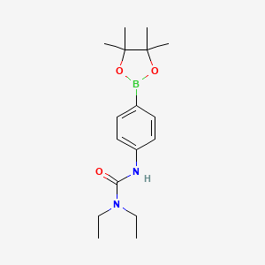 1,1-Diethyl-3-(4-(4,4,5,5-tetramethyl-1,3,2-dioxaborolan-2-yl)phenyl)urea chemical structure (CAS 874290-94-5)