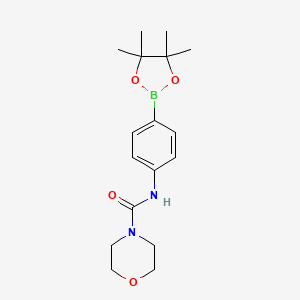 N-(4-(4,4,5,5-Tetramethyl-1,3,2-dioxaborolan-2-yl)phenyl)morpholine-4-carboxamide chemical structure (CAS 874290-97-8)