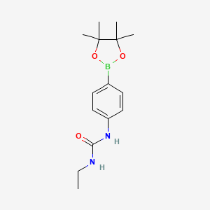 1-Ethyl-3-(4-(4,4,5,5-tetramethyl-1,3,2-dioxaborolan-2-yl)phenyl)urea chemical structure (CAS 874291-00-6)