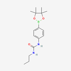 1-Propyl-3-(4-(4,4,5,5-tetramethyl-1,3,2-dioxaborolan-2-yl)phenyl)urea chemical structure (CAS 874291-01-7)