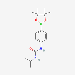 1-Isopropyl-3-(4-(4,4,5,5-tetramethyl-1,3,2-dioxaborolan-2-yl)phenyl)urea chemical structure (CAS 874291-02-8)