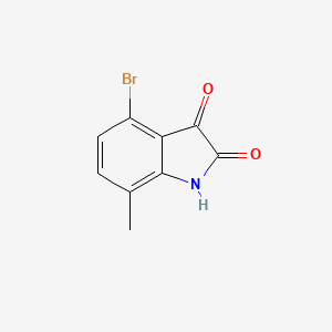 4-Bromo-7-methylindoline-2,3-dione chemical structure (CAS 874375-17-4)