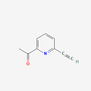 1-(6-Ethynylpyridin-2-yl)ethan-1-one chemical structure (CAS 874379-35-8)