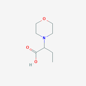 2-Morpholinobutanoic acid chemical structure (CAS 87439-09-6)