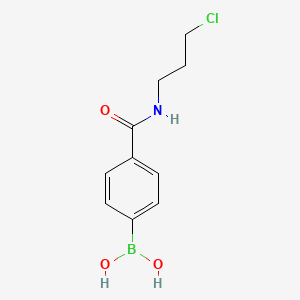(4-((3-Chloropropyl)carbamoyl)phenyl)boronic acid chemical structure (CAS 874460-03-4)
