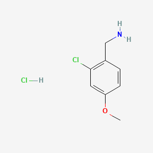 (2-Chloro-4-methoxyphenyl)methanamine hydrochloride chemical structure (CAS 874482-97-0)