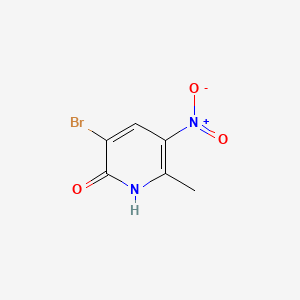 3-Bromo-6-methyl-5-nitropyridin-2-ol chemical structure (CAS 874493-25-1)