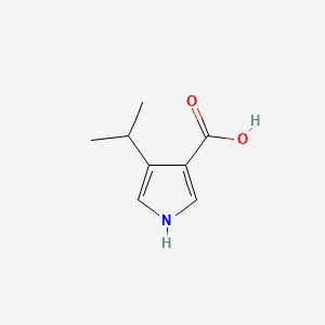 4-Isopropyl-1H-pyrrole-3-carboxylic acid chemical structure (CAS 874496-74-9)
