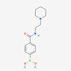 (4-((2-(Piperidin-1-yl)ethyl)carbamoyl)phenyl)boronic acid chemical structure (CAS 874534-62-0)