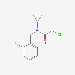 2-Chloro-N-cyclopropyl-N-(2-fluorobenzyl)acetamide chemical structure (CAS 874595-08-1)