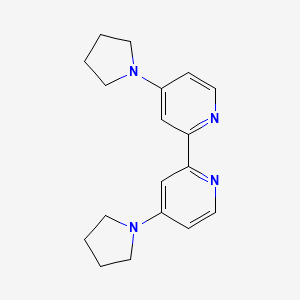 4,4'-Di(pyrrolidin-1-yl)-2,2'-bipyridine chemical structure (CAS 874758-86-8)