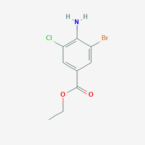Ethyl 4-Amino-3-bromo-5-chlorobenzoate chemical structure (CAS 874779-56-3)
