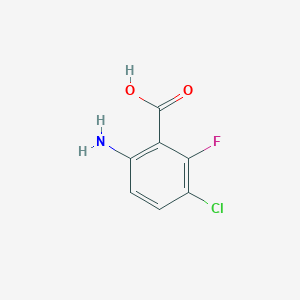 6-Amino-3-chloro-2-fluorobenzoic acid chemical structure (CAS 874782-54-4)