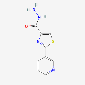 2-(Pyridin-3-yl)thiazole-4-carbohydrazide chemical structure (CAS 874784-24-4)
