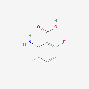 2-Amino-6-fluoro-3-methylbenzoic acid chemical structure (CAS 874804-26-9)