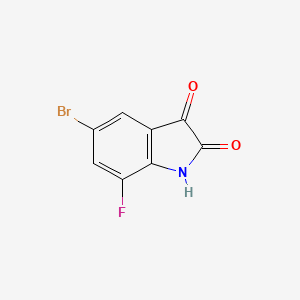 5-Bromo-7-fluoroindoline-2,3-dione chemical structure (CAS 874830-75-8)