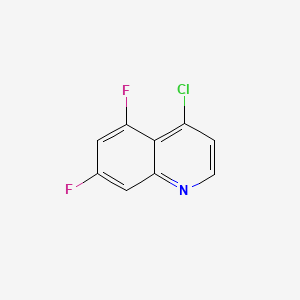 4-Chloro-5,7-difluoroquinoline chemical structure (CAS 874831-46-6)