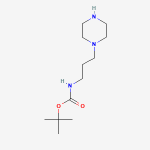 tert-Butyl (3-(piperazin-1-yl)propyl)carbamate chemical structure (CAS 874831-60-4)