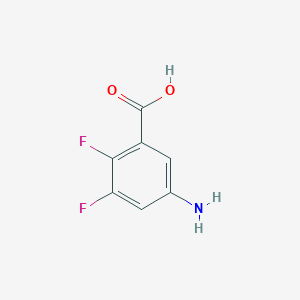 5-Amino-2,3-difluorobenzoic acid chemical structure (CAS 874838-32-1)