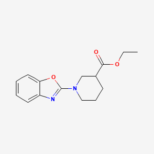 Ethyl 1-(benzo[d]oxazol-2-yl)piperidine-3-carboxylate chemical structure (CAS 874838-60-5)