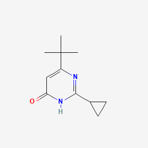 6-(tert-Butyl)-2-cyclopropylpyrimidin-4-ol chemical structure (CAS 874880-34-9)