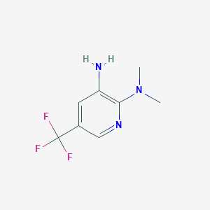 N2,N2-Dimethyl-5-(trifluoromethyl)pyridine-2,3-diamine chemical structure (CAS 874880-82-7)