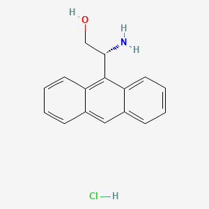 (R)-2-Amino-2-(anthracen-9-yl)ethan-1-ol hydrochloride chemical structure (CAS 874912-78-4)